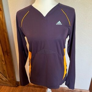 Adidas | purple & orange | supernova running athletic long sleeve shirt | Sz M